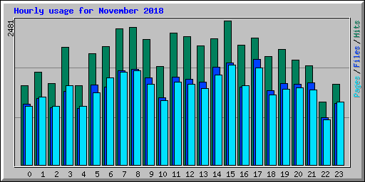 Hourly usage for November 2018