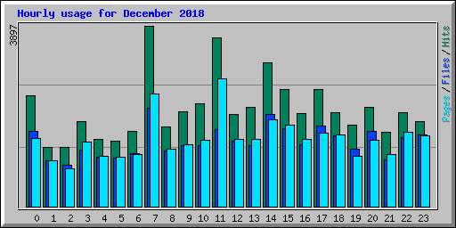 Hourly usage for December 2018