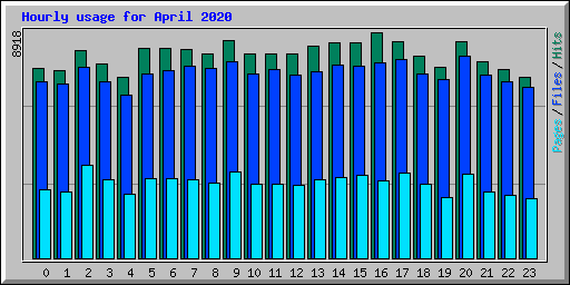Hourly usage for April 2020
