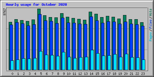 Hourly usage for October 2020